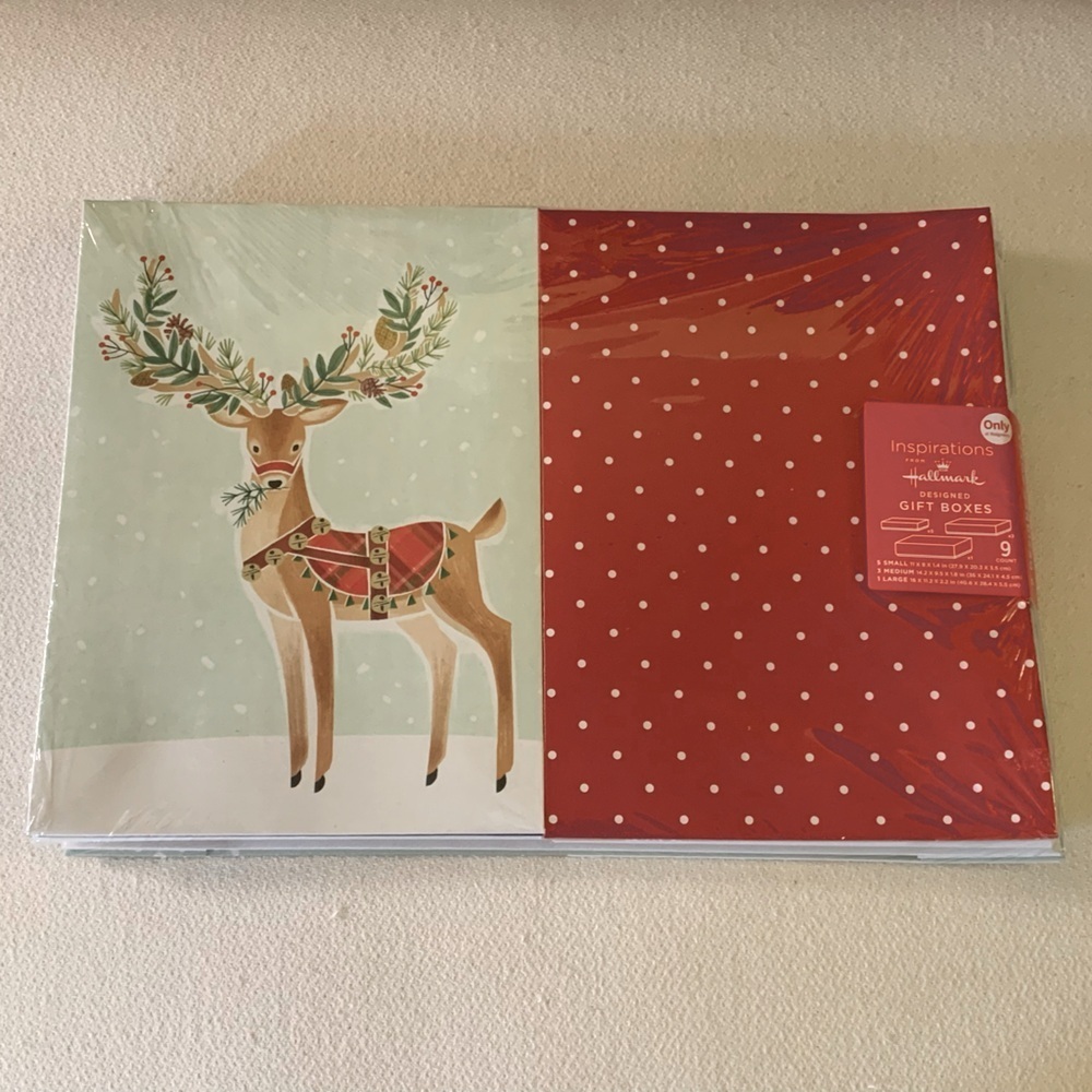 NWT Christmas Decorative Wrapped Boxes Small, Medium and Large​​​